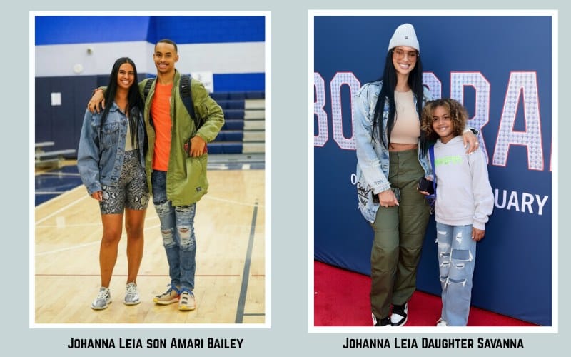 Johanna Leia with her son Amari Bailey and daughter Savanna