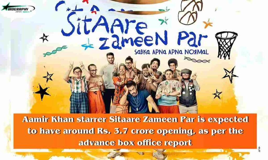 Aamir Khan starrer Sitaare Zameen Par is expected to have around Rs. 3.7 crore opening, as per the advance box office report