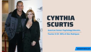 Cynthia Scurtis with Alex Rodriguez at an event, showcasing her public appearance during their marriage