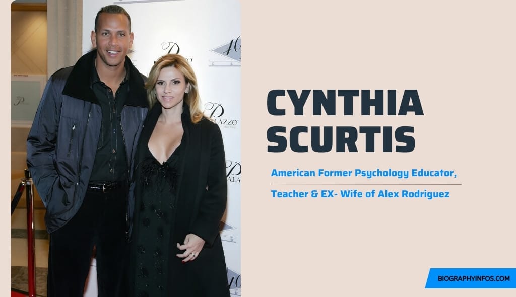 Cynthia Scurtis with Alex Rodriguez at an event, showcasing her public appearance during their marriage