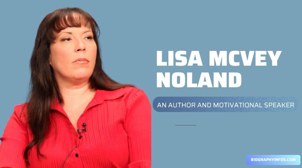 Lisa McVey Noland, author and motivational speaker, speaking during a public event.