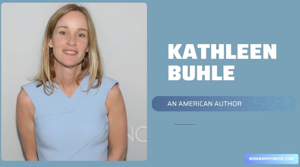 Kathleen Buhle portrait wearing blue dress American author and activist